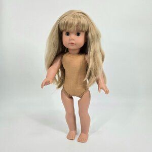 Pottery Barn Kids by Gotz Blond Doll with Bangs & Blue Eyes Nude 18"